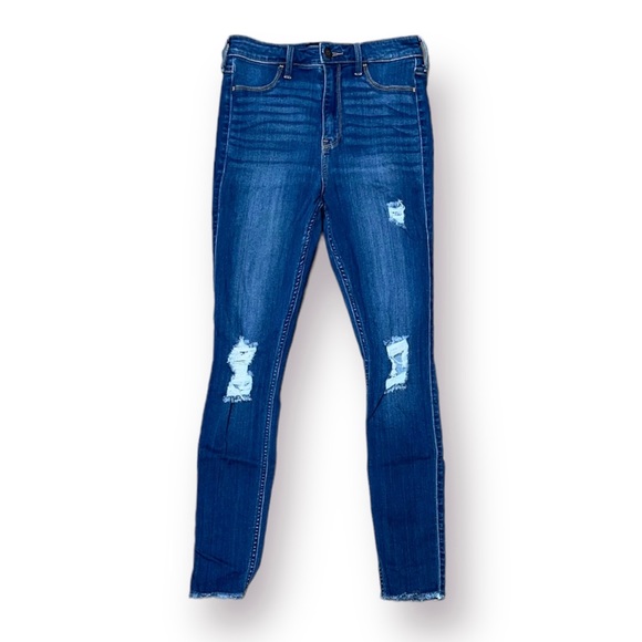 Hollister ultra high-rise ripped jean leggings. Size 7r 28w - Picture 3 of 4